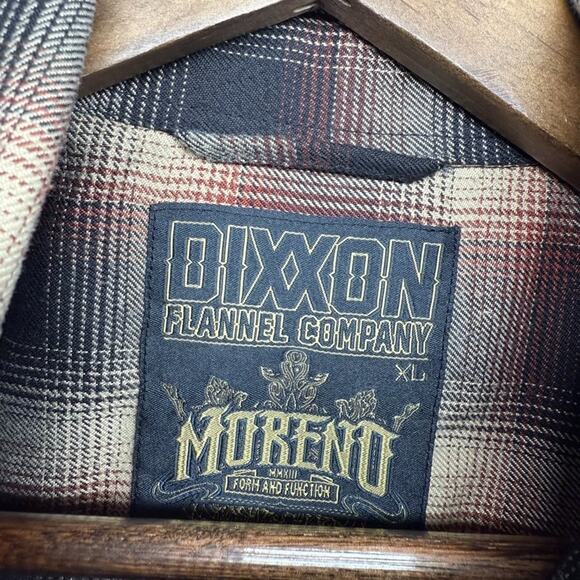 Dixxon Flannel Shirt Men's XL Brown Black Buffalo Check Plaid Moreno Pearl Snap - Picture 6 of 12